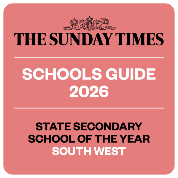 State Secondary School of the Year for the South West by The Sunday Times Parent Power Guide 2026